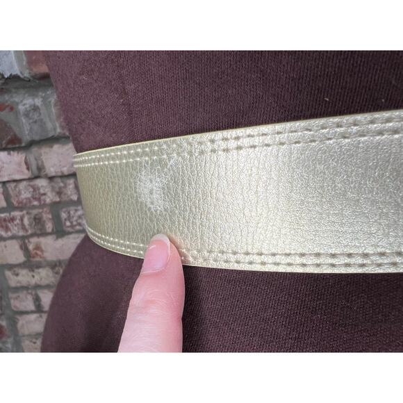 Nine west belt Genuine leather gold y2k small - Picture 8 of 10